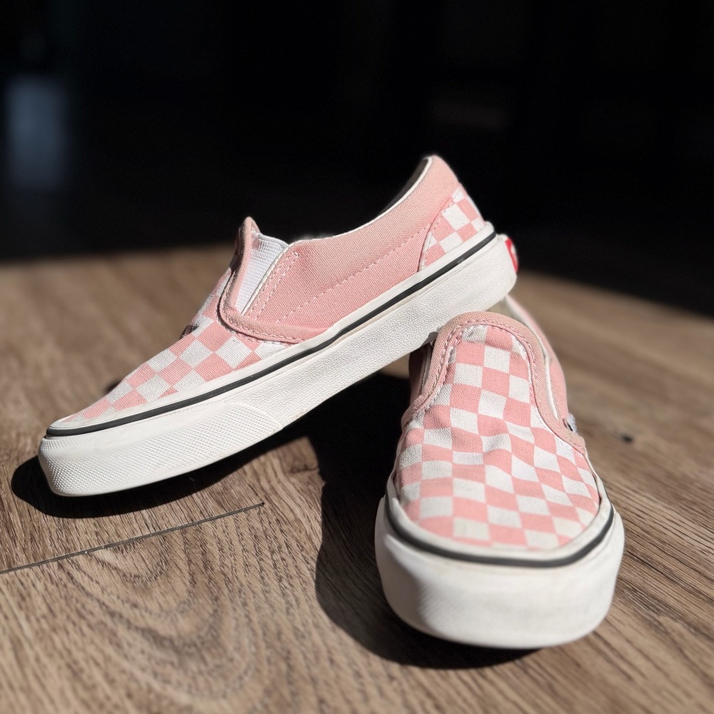 Pink Checker Slip-On Vans